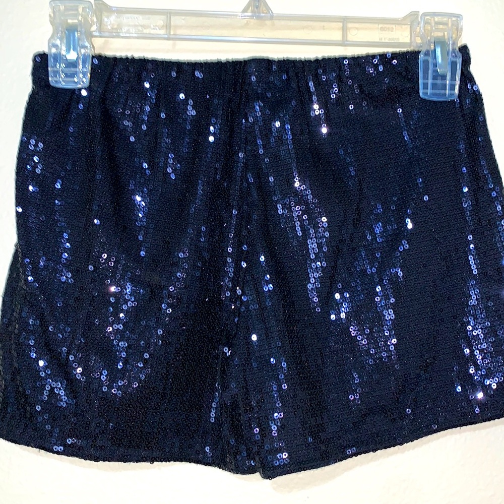Black sequin shorts